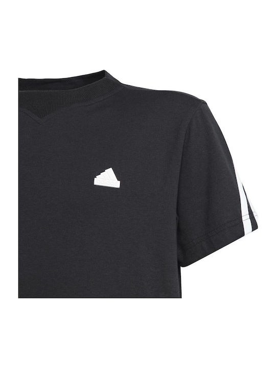 Tricou Pentru Copii Negru Performance Future Icons 3-Stripes