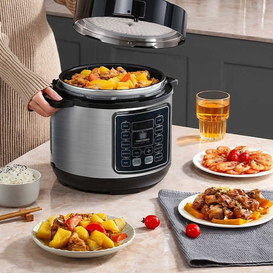 Multifunktionskocher 1000W mit Kapazität 6Es Schwarzer