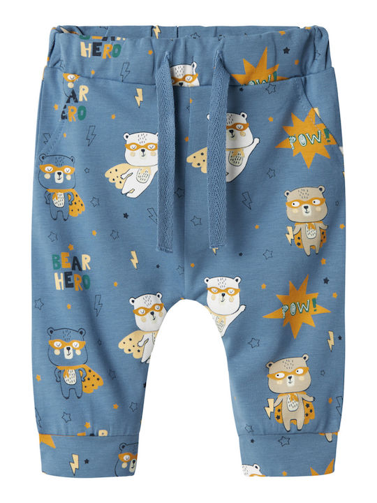 Trening pentru Copii Pantaloni de Trening Culoare Full Face Albastru Deschis