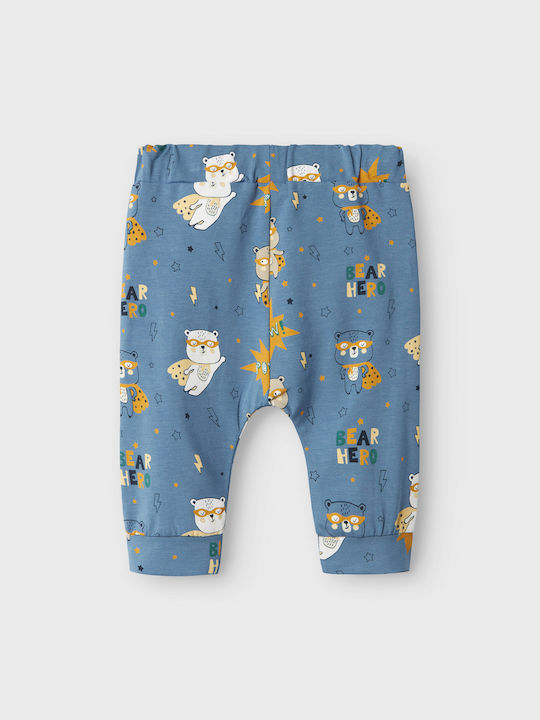 Trening pentru Copii Pantaloni de Trening Culoare Full Face Albastru Deschis