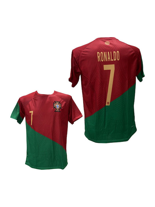 Men's Football Jersey Portugal National Team Ronaldo Red Green 40227-03