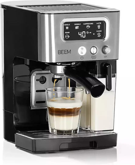 Beem Mașină de Espresso 1450W Presiune 15bar pentru Cappuccino Argintie