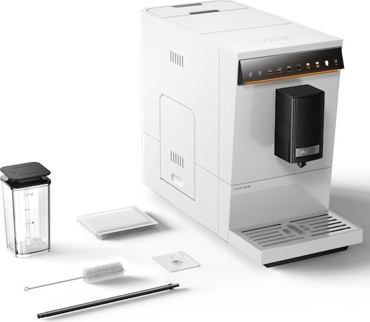 Mova Virtuoso 10 Pro Αυτόματη Μηχανή Espresso 1500W Πίεσης 19bar για Cappuccino με Μύλο Άλεσης Λευκή