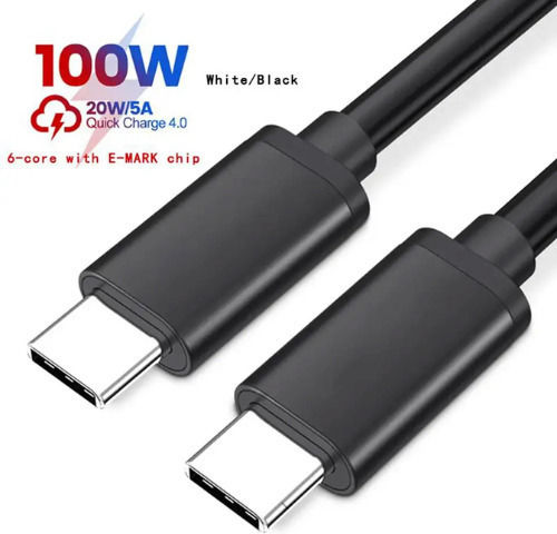 Powertech USB 2.0 Cable USB-C male - USB-C 100W PD Μαύρο 2m PTH-088