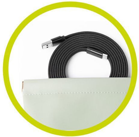 Mobile Origin Magnetic / Flat USB 2.0 Cable USB-C male - USB-A 27W Μαύρο 1m