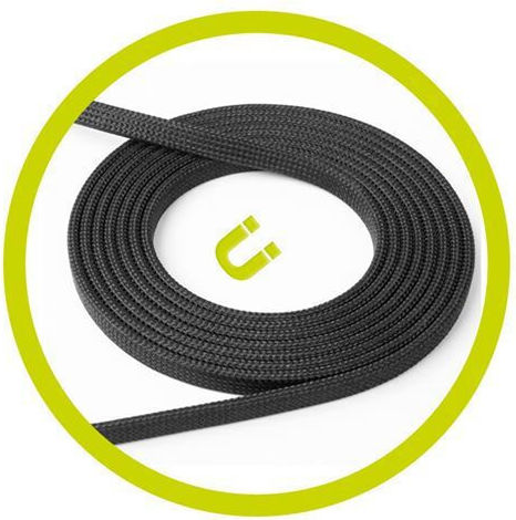 Mobile Origin Magnetic / Flat USB 2.0 Cable USB-C male - USB-A 27W Μαύρο 1m