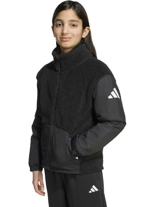 Αθλητική Παιδική Ζακέτα Fleece Μαυρο