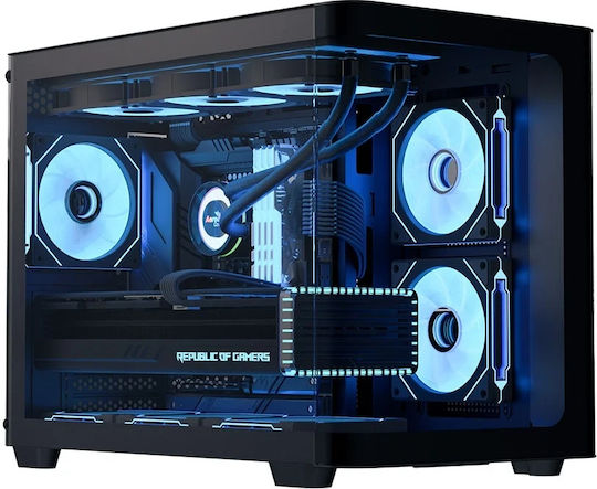 Aerocool P300C Gaming Mini Tower Computer Case with Side Window and ARGB Lighting Black