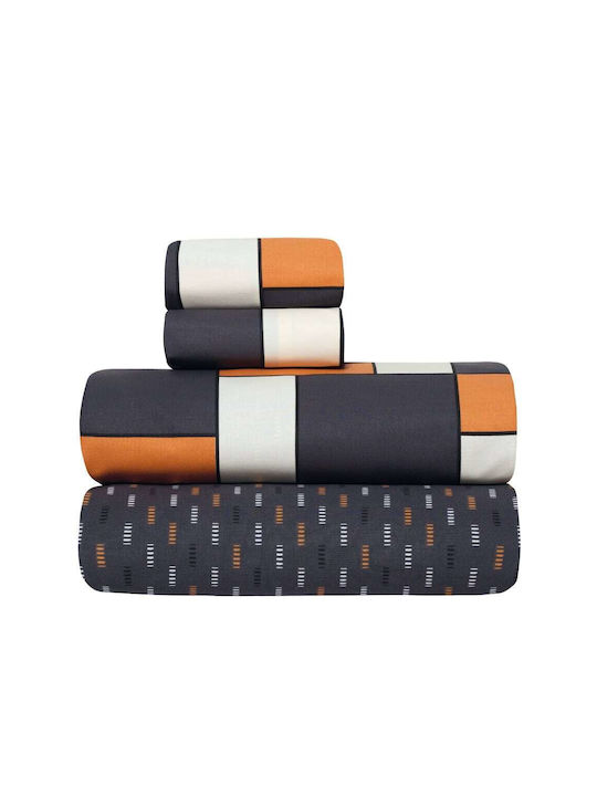 Kentia Set Cearșafuri Single 160x270cm. Cubi Cubi 24 3buc