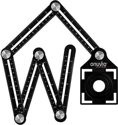 Carpenters Aluminum Angle Ruler 17.5cm