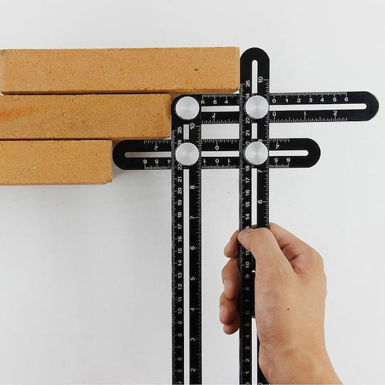 Carpenters Aluminum Angle Ruler 17.5cm