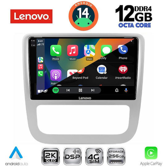 Lenovo Car Audio System for BMW X1 / X3 / X4 Volkswagen Eos / Scirocco 2006 with Clima (Bluetooth/USB/AUX/WiFi/GPS/Apple-Carplay/Android-Auto) with Touch Screen 9"