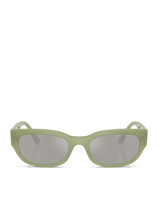 Vogue Women's Sunglasses with Green Plastic Frame and Gray Mirror Lens VO5669S 3254/6G