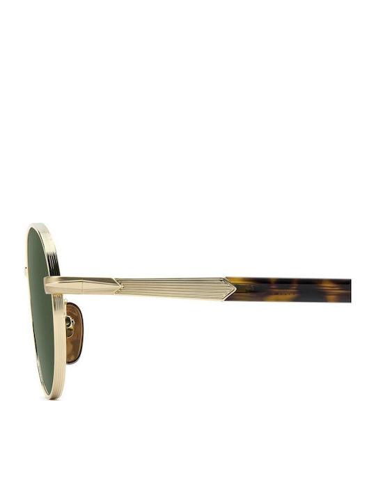 David Beckham Unisex Sunglasses with Gold Metal Frame and Green Lens DB 1196/S 06J/O7