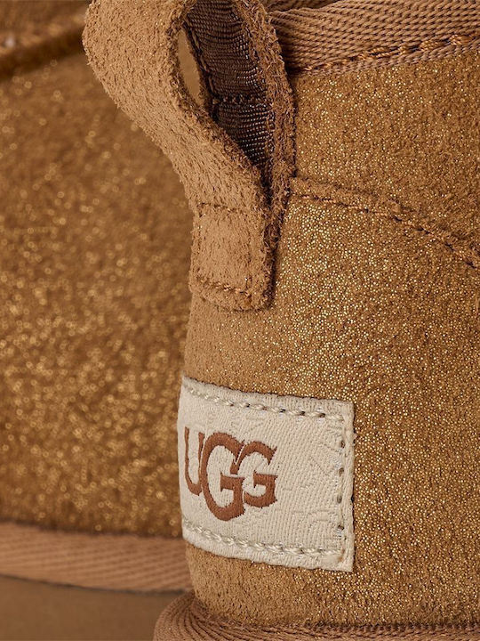 Classic Ultra Mini Ghete Copii din Suede Tabac maro