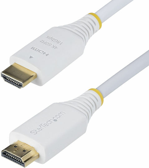 StarTech HDMI 2.0 Премиум Високоскоростен 4K 60Hz HDR Кабел HDMI Мъжки - HDMI Мъжки 3м Бял