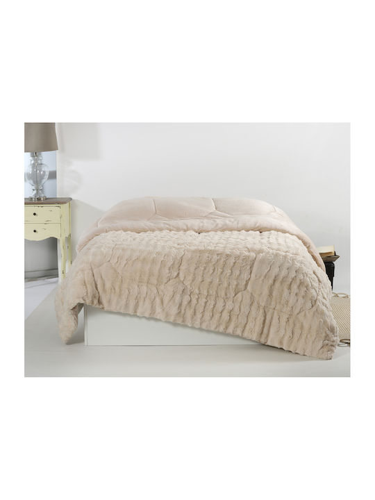 Silk Fashion Κουβερτοπάπλωμα Μονό 170x240εκ. Burble Cream 320 GSM