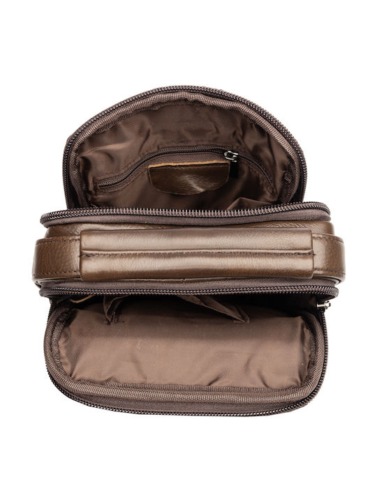 Leather Men's Briefcase Brown