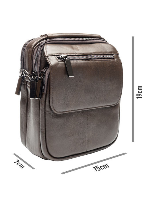 Leather Men's Briefcase Brown