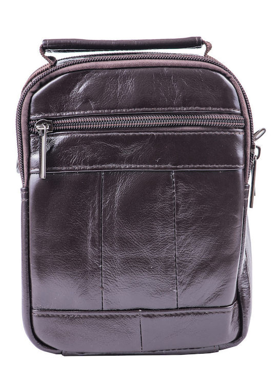 Piele Geantă pentru bărbați De umăr / tip crossbody Maro