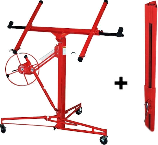 Wiltoc Lifting Table Drywall / Panels Foldable for Weight Load up to 68kg Red