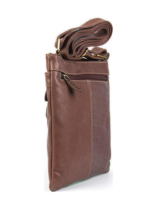 Leder Damentasche Schultertasche Braun