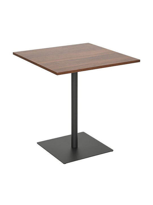 Nerobian Pătrat Masă Sala de mese Lemnoasă Walnut Shade 70x70x75buc