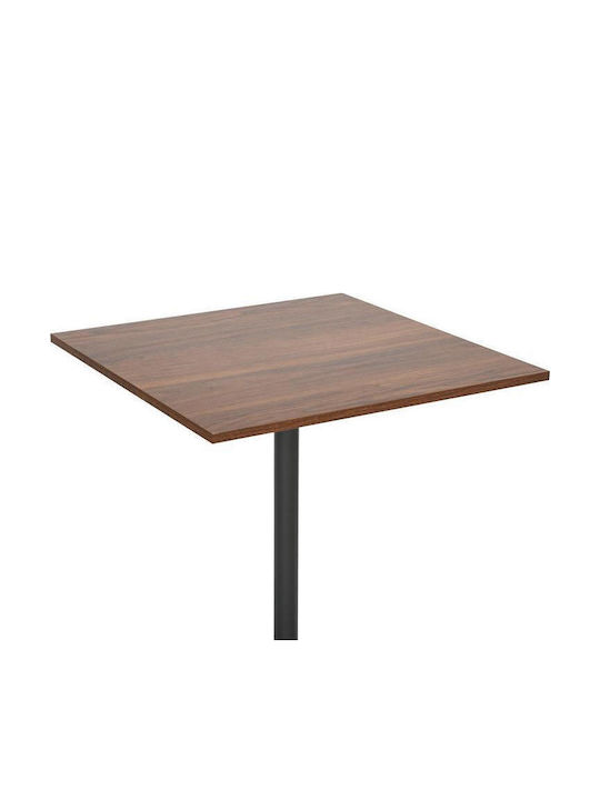 Nerobian Pătrat Masă Sala de mese Lemnoasă Walnut Shade 70x70x75buc