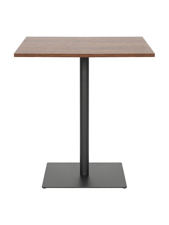 Nerobian Pătrat Masă Sala de mese Lemnoasă Walnut Shade 70x70x75buc