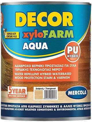 Mercola Decor Xylofarm Aqua Polyurethan Wasser Eiche Satin,σατεν 750ml