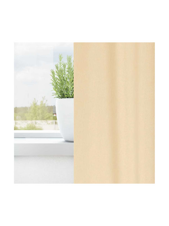 vidaXL Set Curtains Blackout Window with Tab Top Beige 140x175cm