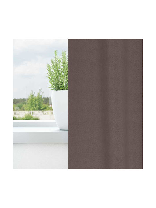 vidaXL Set Curtains Blackout Window with Tab Top Brown 140x175cm