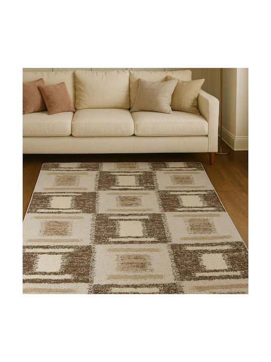 Beauty Home Puffy Art 9658 Σετ Μοντέρνα Χαλιά Κρεβατοκάμαρας Μπεζ 9658-ΣΕΤ 3τμχ
