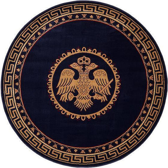 Newplan Athos 2128 Εκκλησιαστικό Χαλί Στρογγυλό Blue με Διάμετρο 200εκ. 5-65-13340-R2128BL-200X200