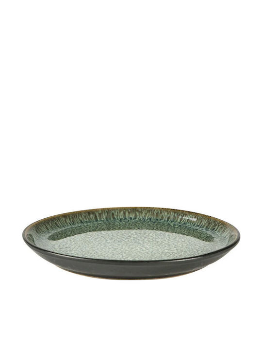 Bitz Farfurie Deșert Ceramică Verde cu Diametru 17cm