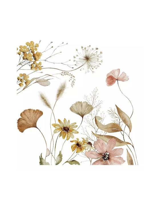 Αυτοκόλλητα Τοίχου Field Flowers 54123 72x58cm Beige Ango