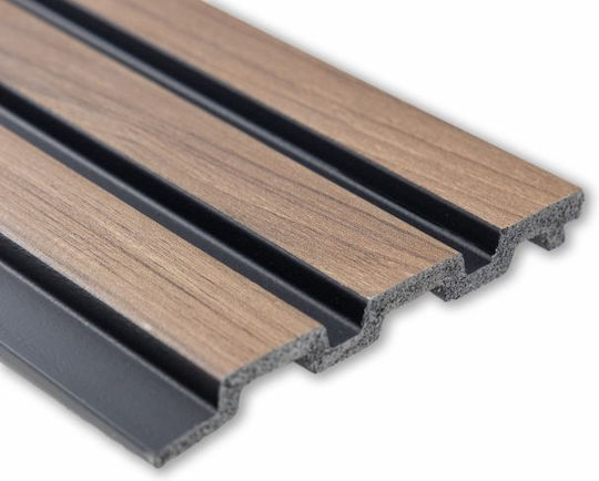 3D Wandpaneele Aus PVC Braune 280x12cm 3D Wandpaneele Aus PVC Braune 280x12cm
