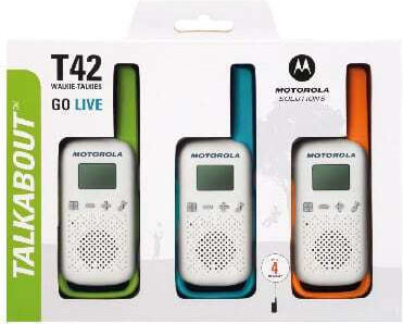 Motorola T42 Transmițător Wireless PMR Set 3buc Culoare Alb