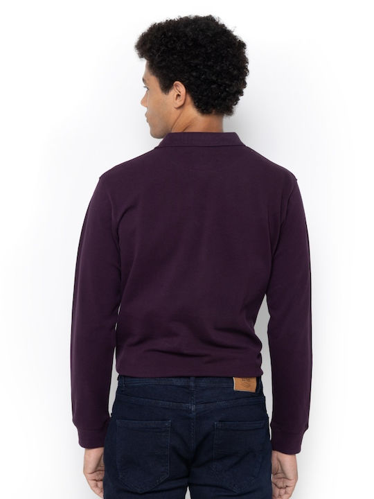 Polo Herrenbluse Kurzarm Lila