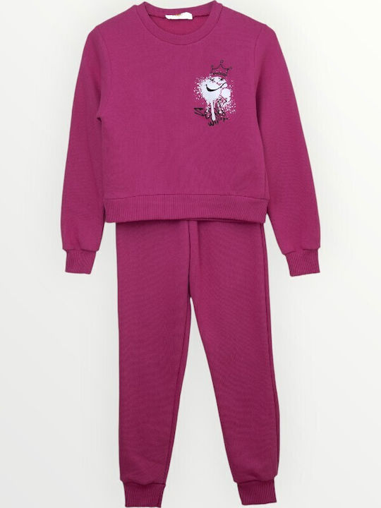 Kinder Sweatpants Set - Jogginganzug Fuchsie 2Stück