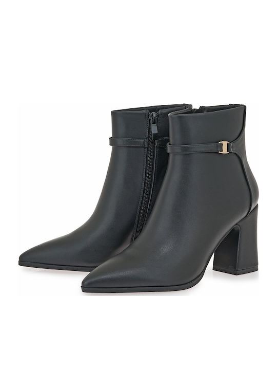Women's Ankle Boots with High Heel Black