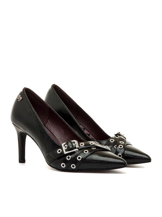 Black High Heels with Strap