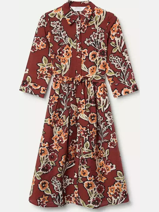 Καλοκαιρινό Midi Σεμιζιέ Φόρεμα Floral