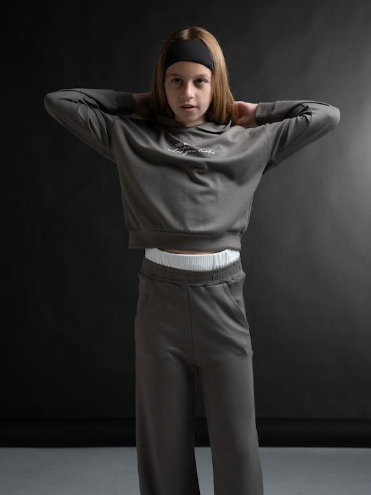 Kids Sweatpants Set Anthracite 2pcs
