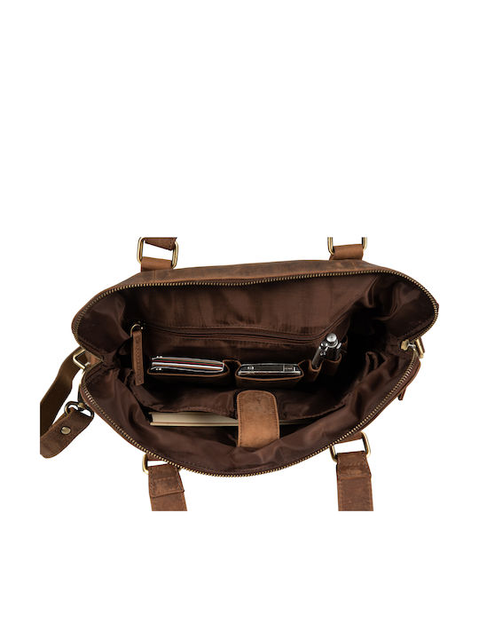 Leather Men's Briefcase Brown