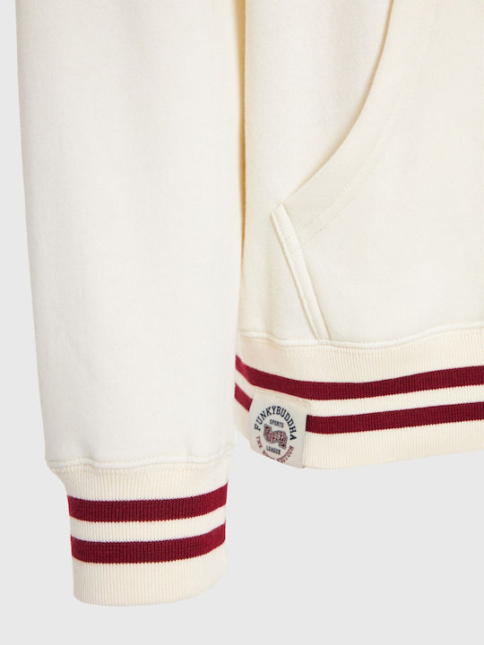 Φούτερ με Κουκούλα Off White Cream