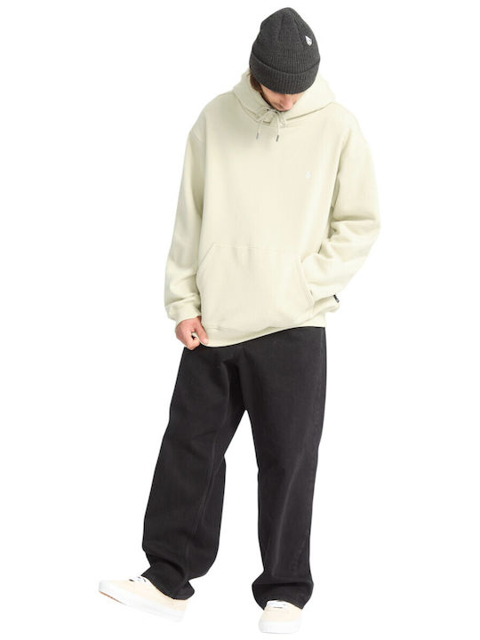 Single Суитшърт с Качулка Light Beige