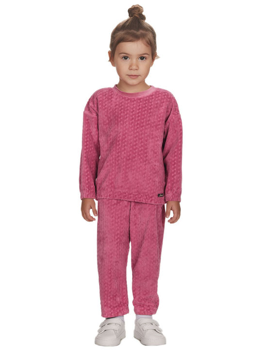 Kinder Trainingsanzüge Mit Bluse Rosa Dunkel 2Stücke Zic-zac