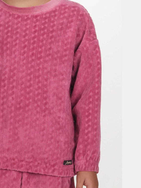 Kinder Trainingsanzüge Mit Bluse Rosa Dunkel 2Stücke Zic-zac