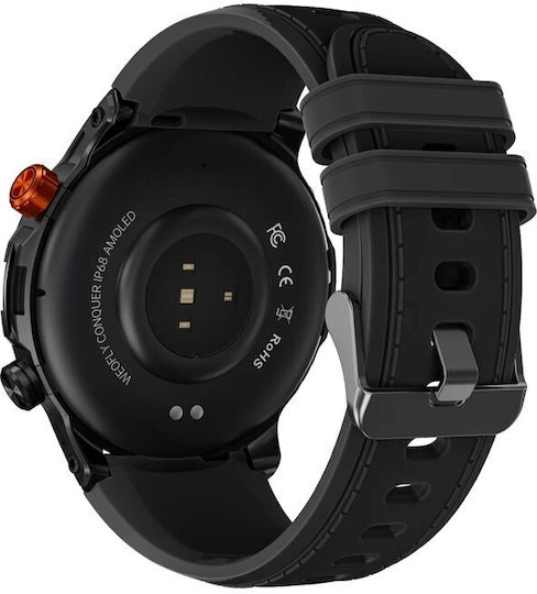 Weofly Conquer 47mm Smartwatch with Heart Rate Monitor (Black)